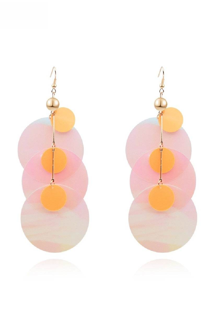 Transparent circular sequins Earrings 573695785599 - COCOMELODY